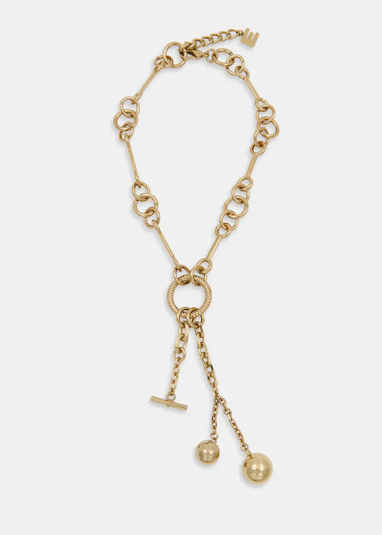 Essentiel Antwerp Gold-Tone Chain Necklace with Charms