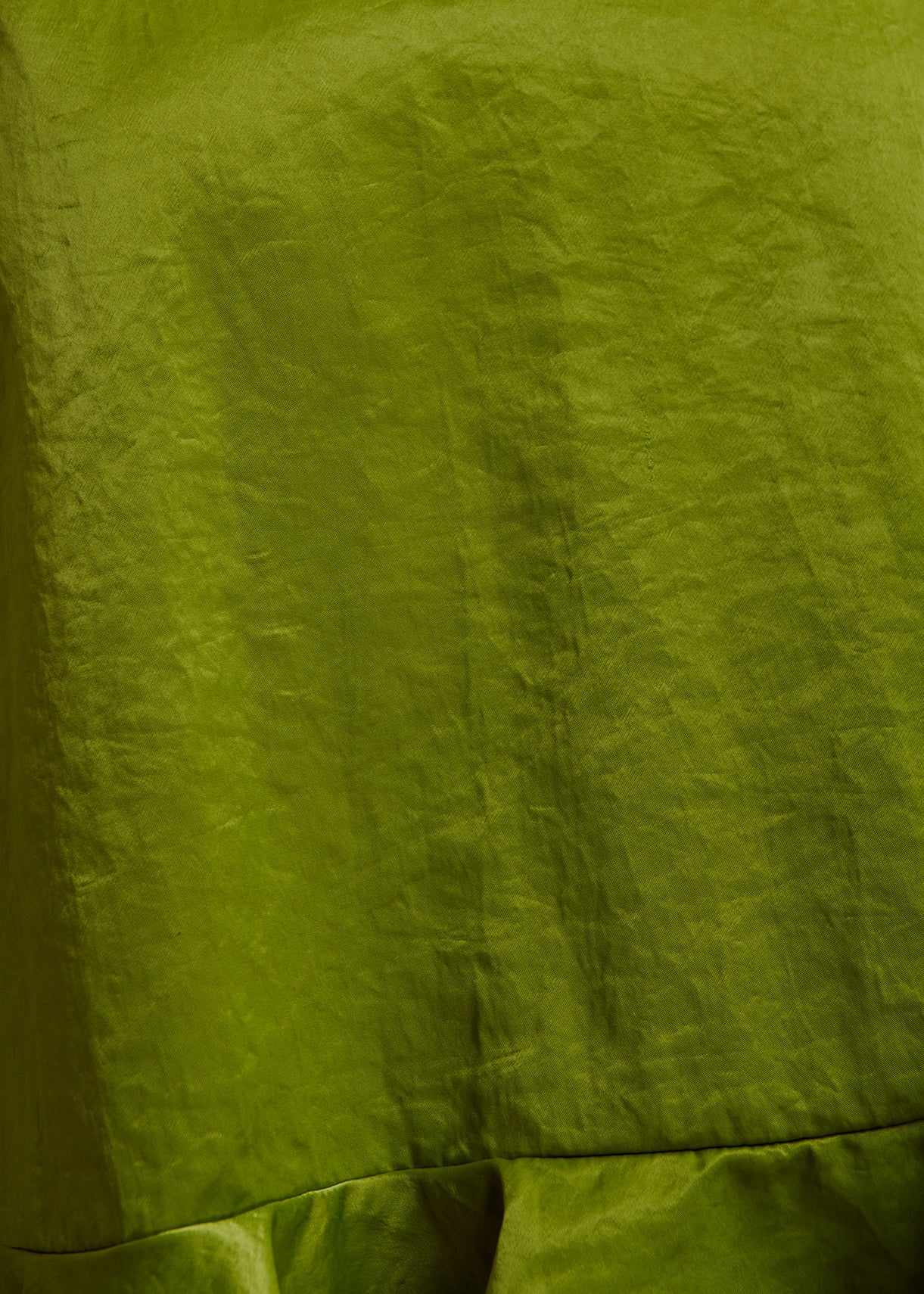 Essentiel Antwerp Kiwi Green Satin Top with Peplum