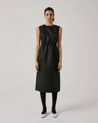 Beatrice B. Black Duchess Matt Satin Sheath Dress
