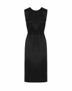 Beatrice B. Black Duchess Matt Satin Sheath Dress