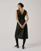 Beatrice B. Black Duchess Matt Satin Sheath Dress