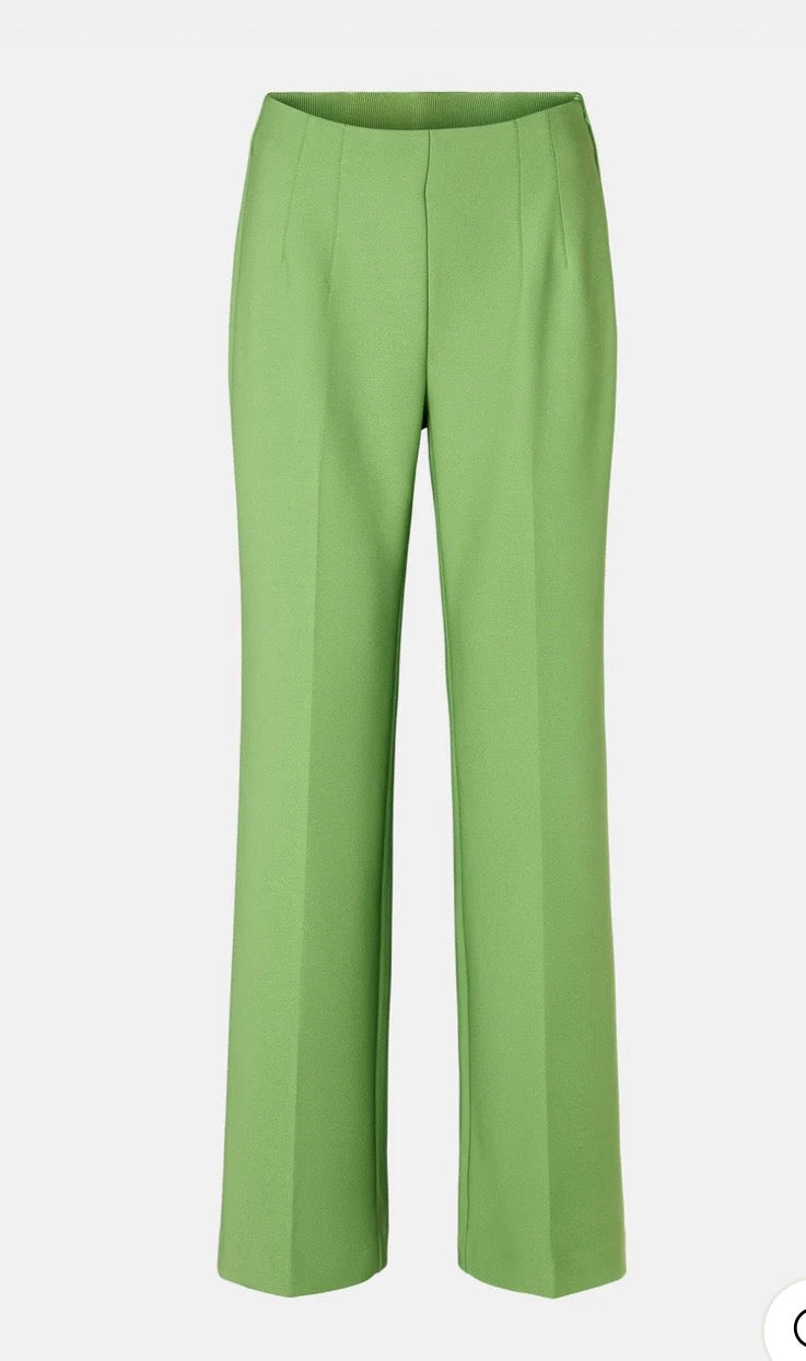 RDF Green Straight Wide Leg Full Length Trouser