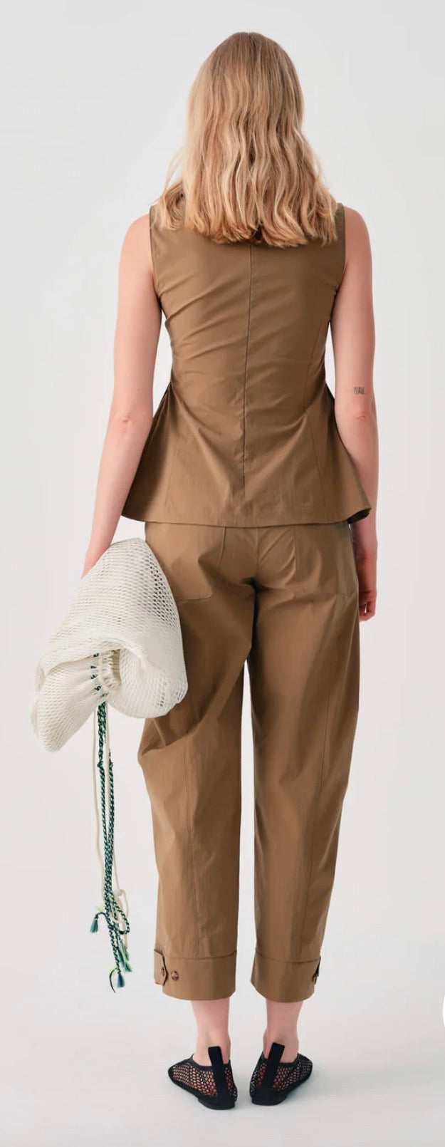 Beatrice B Khaki Cotton Combat Trousers