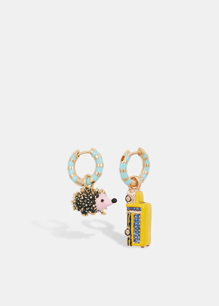 Essentiel Antwerp Small Hoop Earrings with Pendants