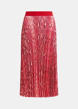 Load image into Gallery viewer, Essentiel Antwerp Red Snake Print Pleated Skirt

