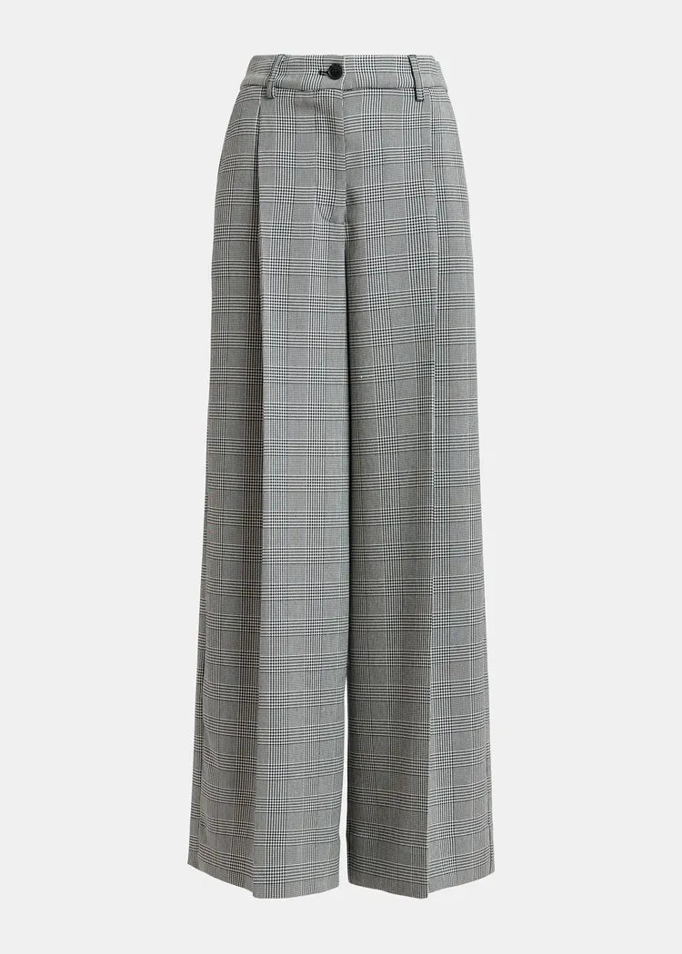 Essentiel Antwerp Grey & Black Wide Leg Pants