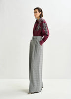 Essentiel Antwerp Grey & Black Wide Leg Pants