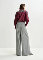 Essentiel Antwerp Grey & Black Wide Leg Pants