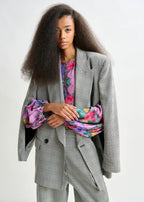 Essentiel Antwerp 'Prince of Wales' Double Breasted Blazer with Cape sleeves