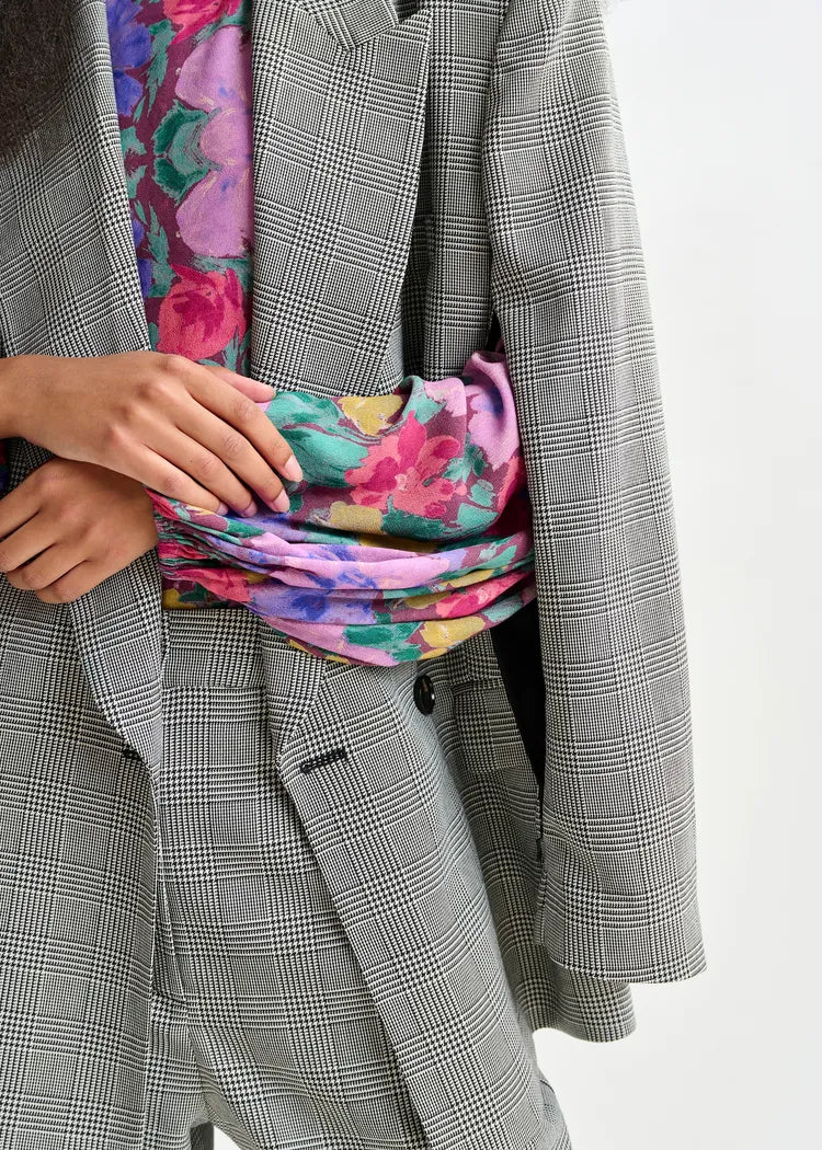 Essentiel Antwerp 'Prince of Wales' Double Breasted Blazer with Cape sleeves