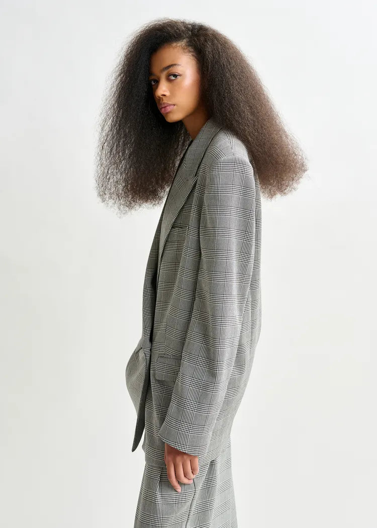 Essentiel Antwerp 'Prince of Wales' Double Breasted Blazer with Cape sleeves