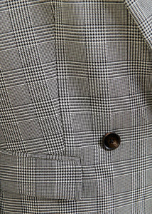 Essentiel Antwerp 'Prince of Wales' Double Breasted Blazer with Cape sleeves