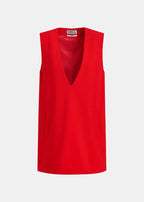 Essentiel Antwerp Red Sleeveless V-Neck Mini Dress