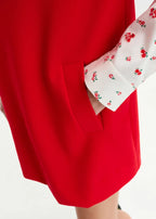 Essentiel Antwerp Red Sleeveless V-Neck Mini Dress