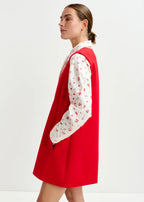 Essentiel Antwerp Red Sleeveless V-Neck Mini Dress