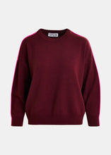Load image into Gallery viewer, Essentiel Antwerp Burgundy Knitted Sweater with Pink Piping
