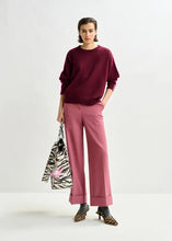 Load image into Gallery viewer, Essentiel Antwerp Burgundy Knitted Sweater with Pink Piping
