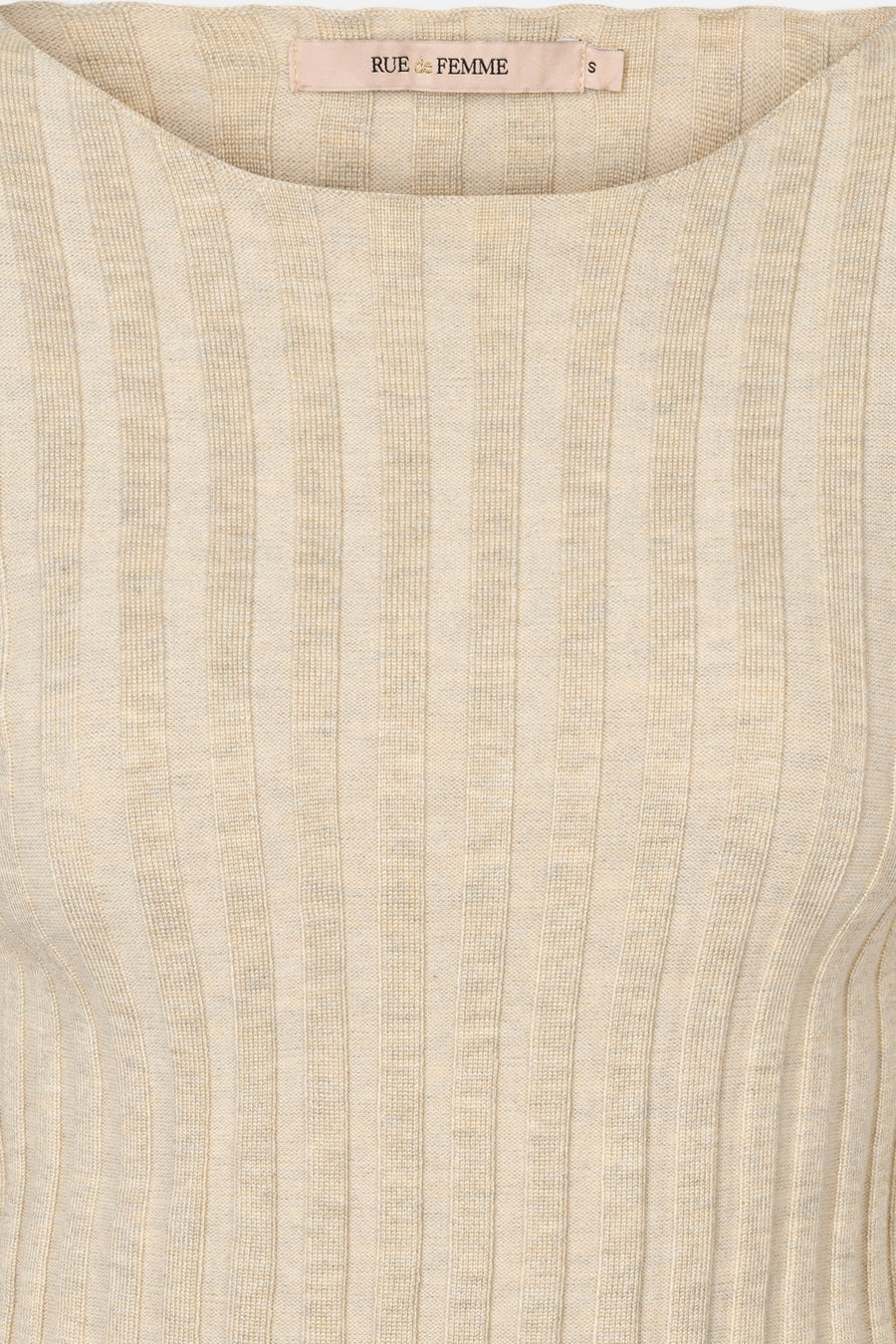 RDF Oatmeal Ribbed Fine Knit Jumper