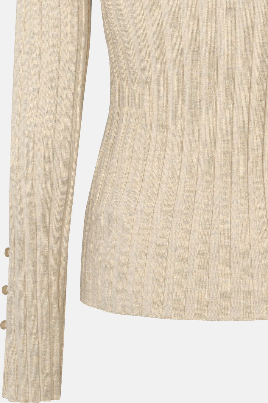 RDF Oatmeal Ribbed Fine Knit Jumper