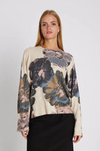 RDF Cream & Floral Knit Sweater