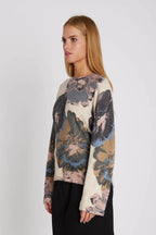 RDF Cream & Floral Knit Sweater