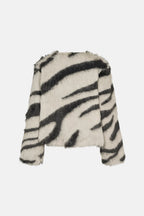 RDF Grey & Black Faux Fur Jacket