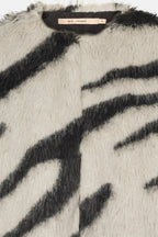 RDF Grey & Black Faux Fur Jacket