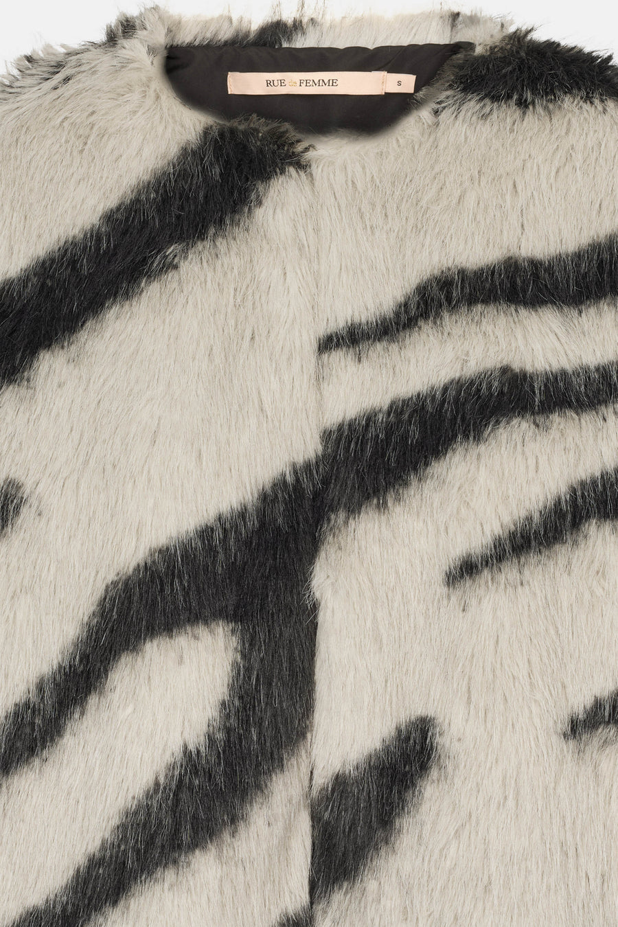 RDF Grey & Black Faux Fur Jacket