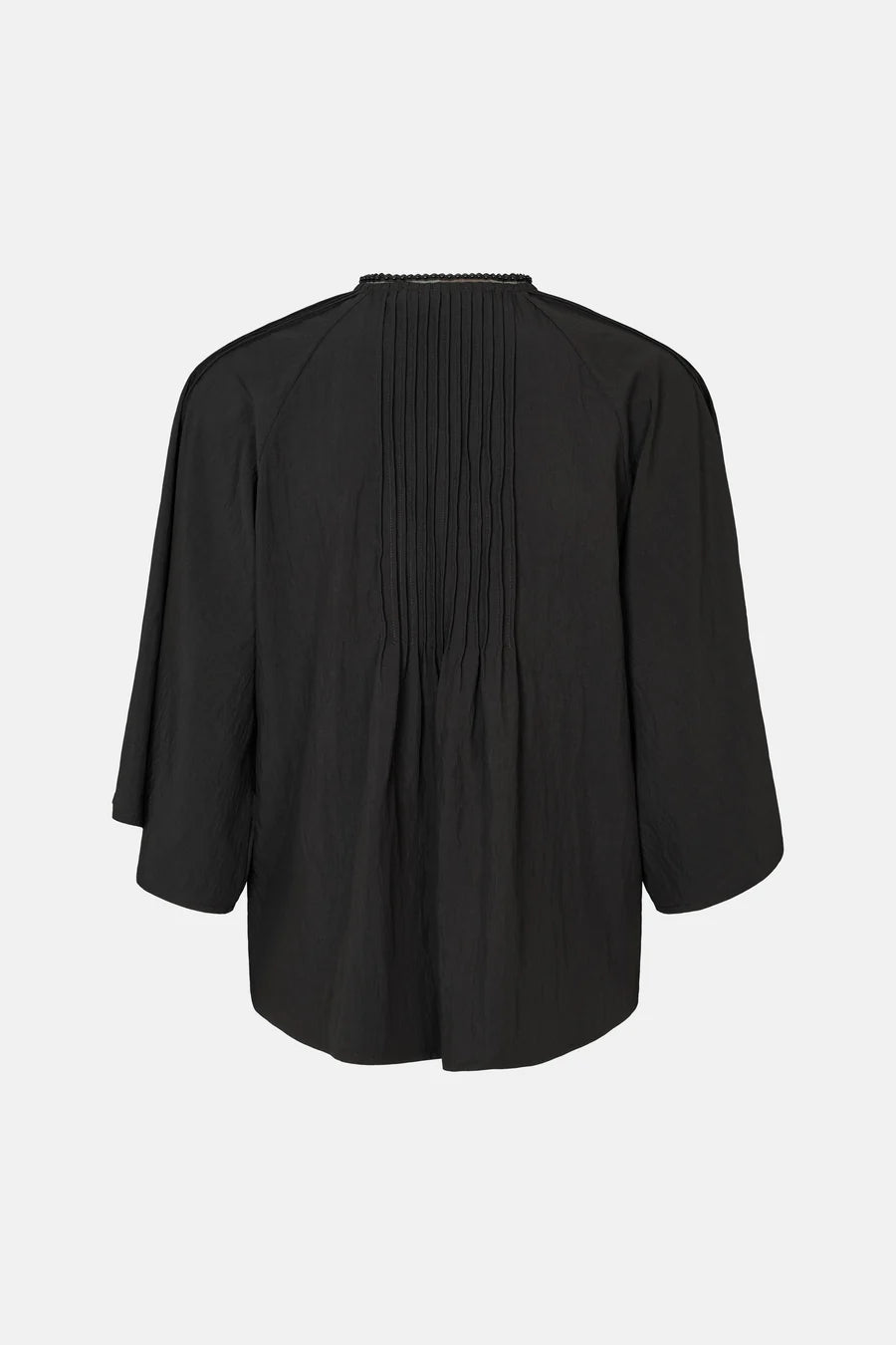 RDF Black Angel Sleeve Pin-Tuck Blouse