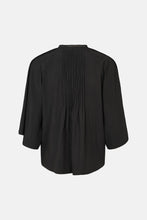 Load image into Gallery viewer, RDF Black Angel Sleeve Pin-Tuck Blouse
