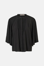RDF Black Angel Sleeve Pin-Tuck Blouse