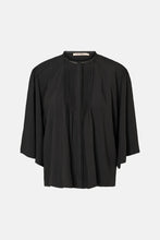 Load image into Gallery viewer, RDF Black Angel Sleeve Pin-Tuck Blouse
