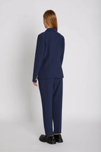 RDF Navy High Waist Cigarette Trousers