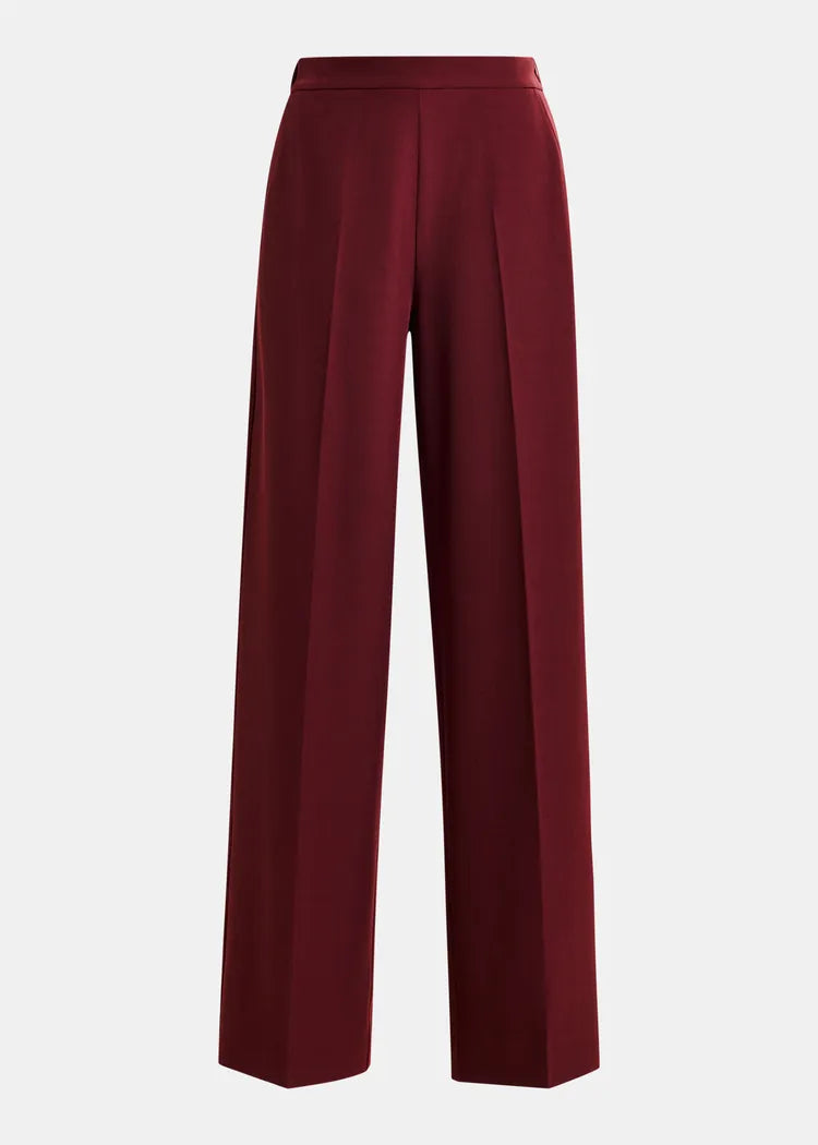 Essentiel Antwerp Burgundy Wide Leg Suit Trousers