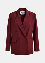 Load image into Gallery viewer, Essentiel Antwerp Burgundy Double-Breasted Suit Blazer
