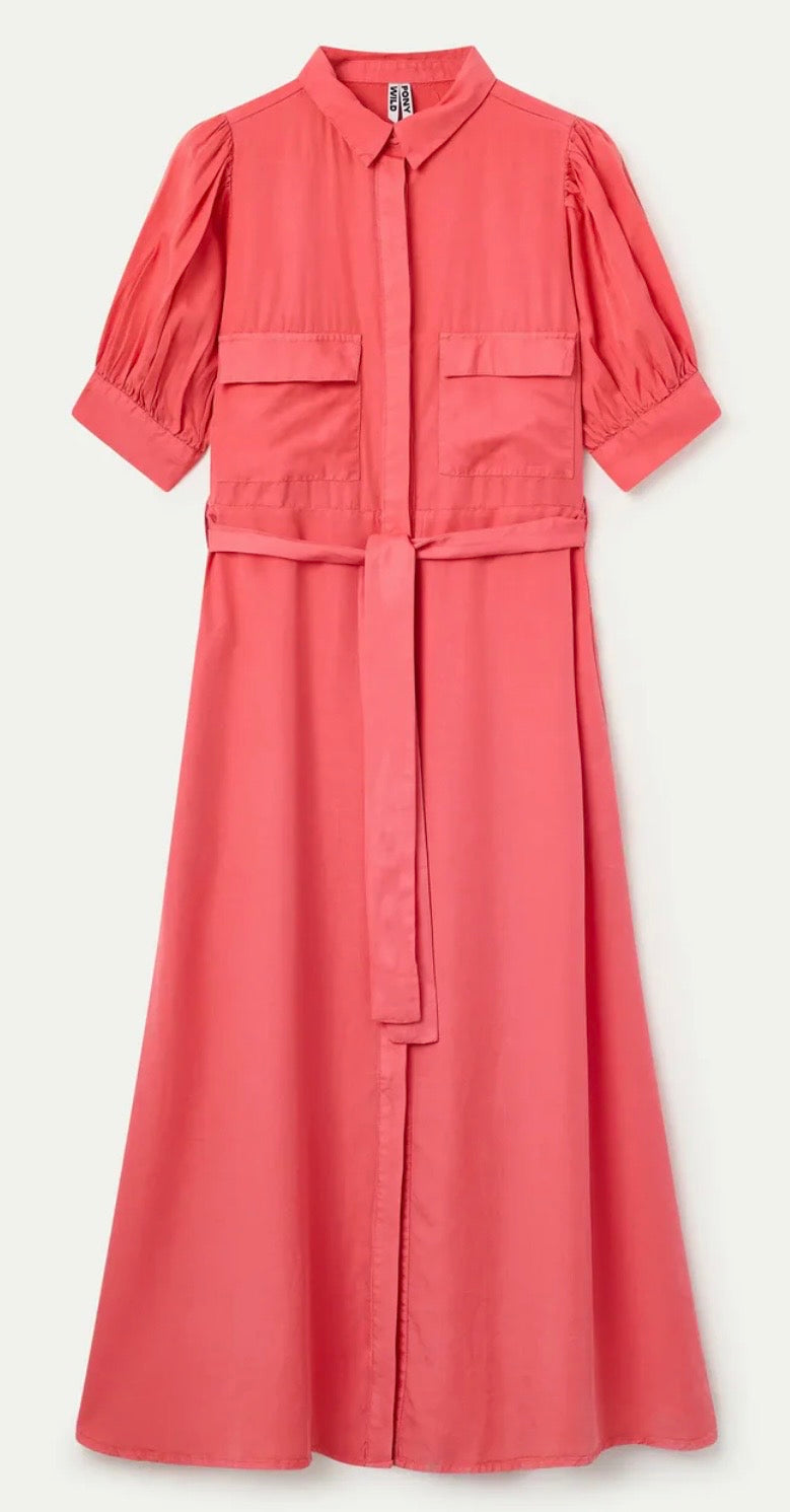 Wild Pony Orange Shirt Dress