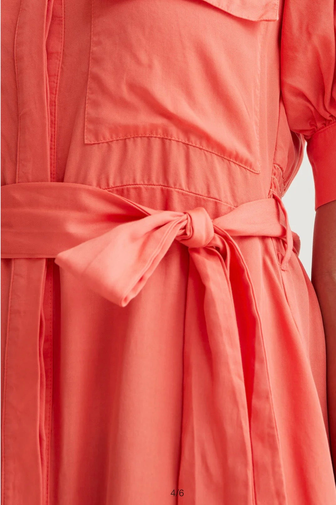 Wild Pony Coral Shirt MIDI Dress