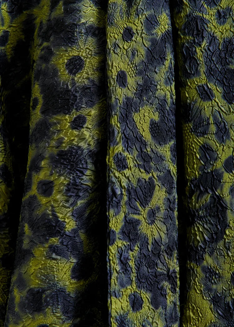 Essentiel Antwerp Green & Navy Jacquard PussyBow Blouse