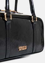Essentiel Antwerp Black Glossy Shoulder Bag