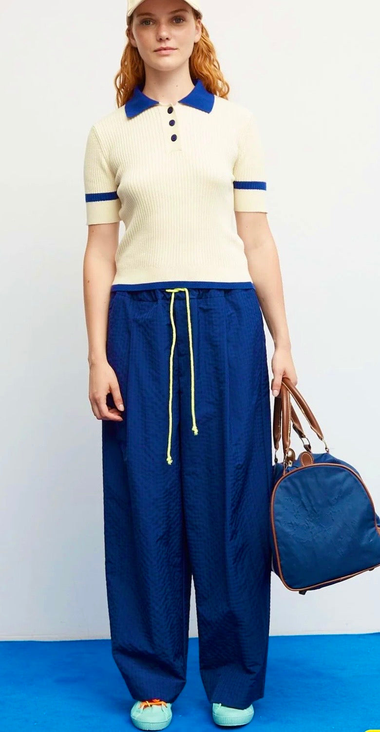 Dr. Bloom Navy / Blue Relaxed Baggy Trousers