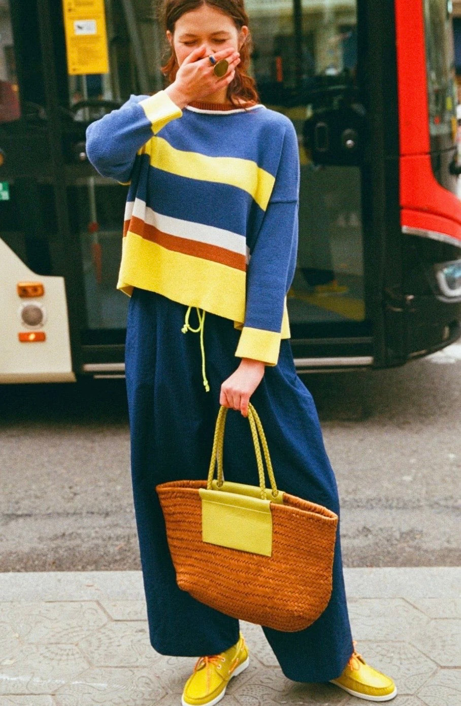 Dr. Bloom Navy / Blue Relaxed Baggy Trousers