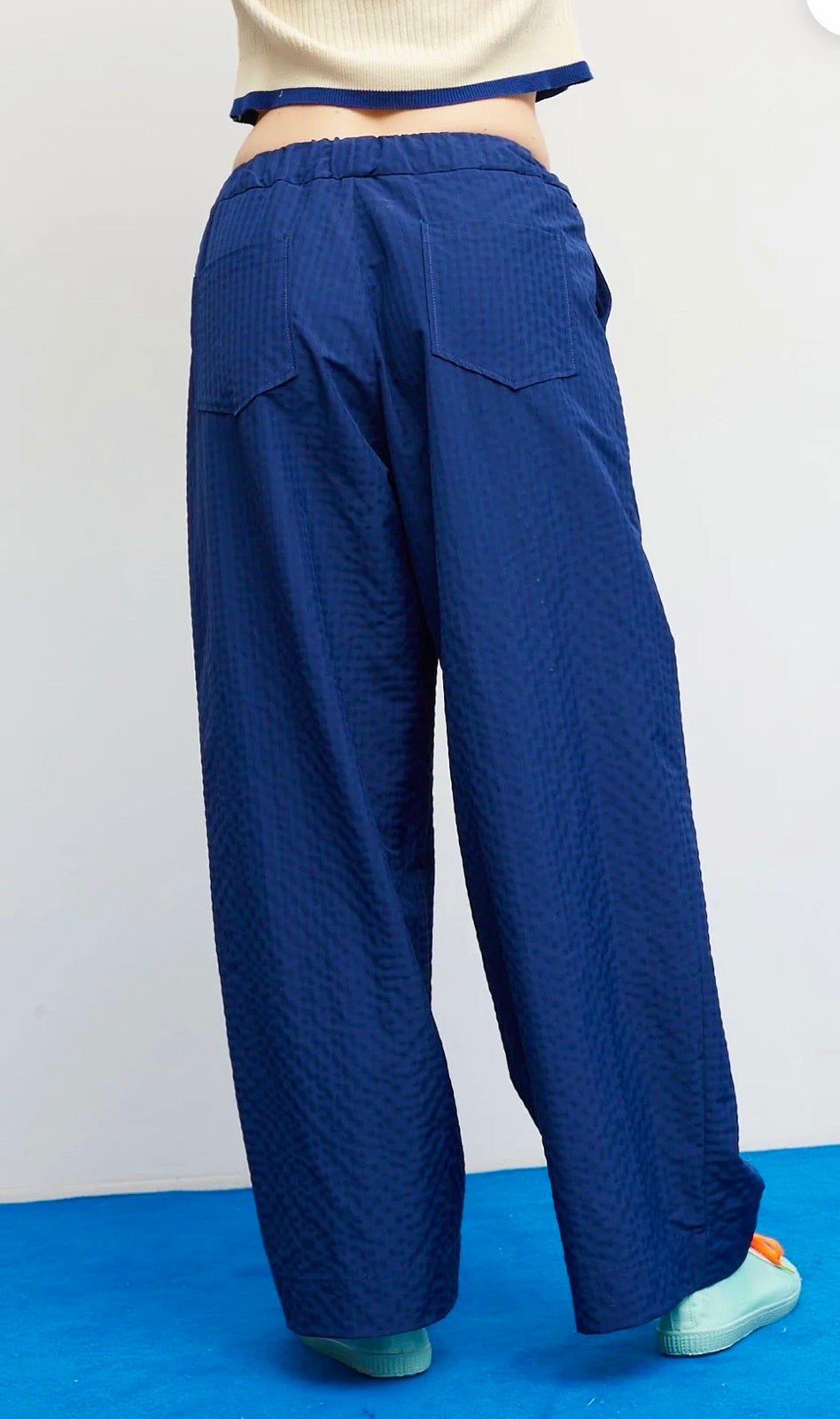 Dr. Bloom Navy / Blue Relaxed Baggy Trousers
