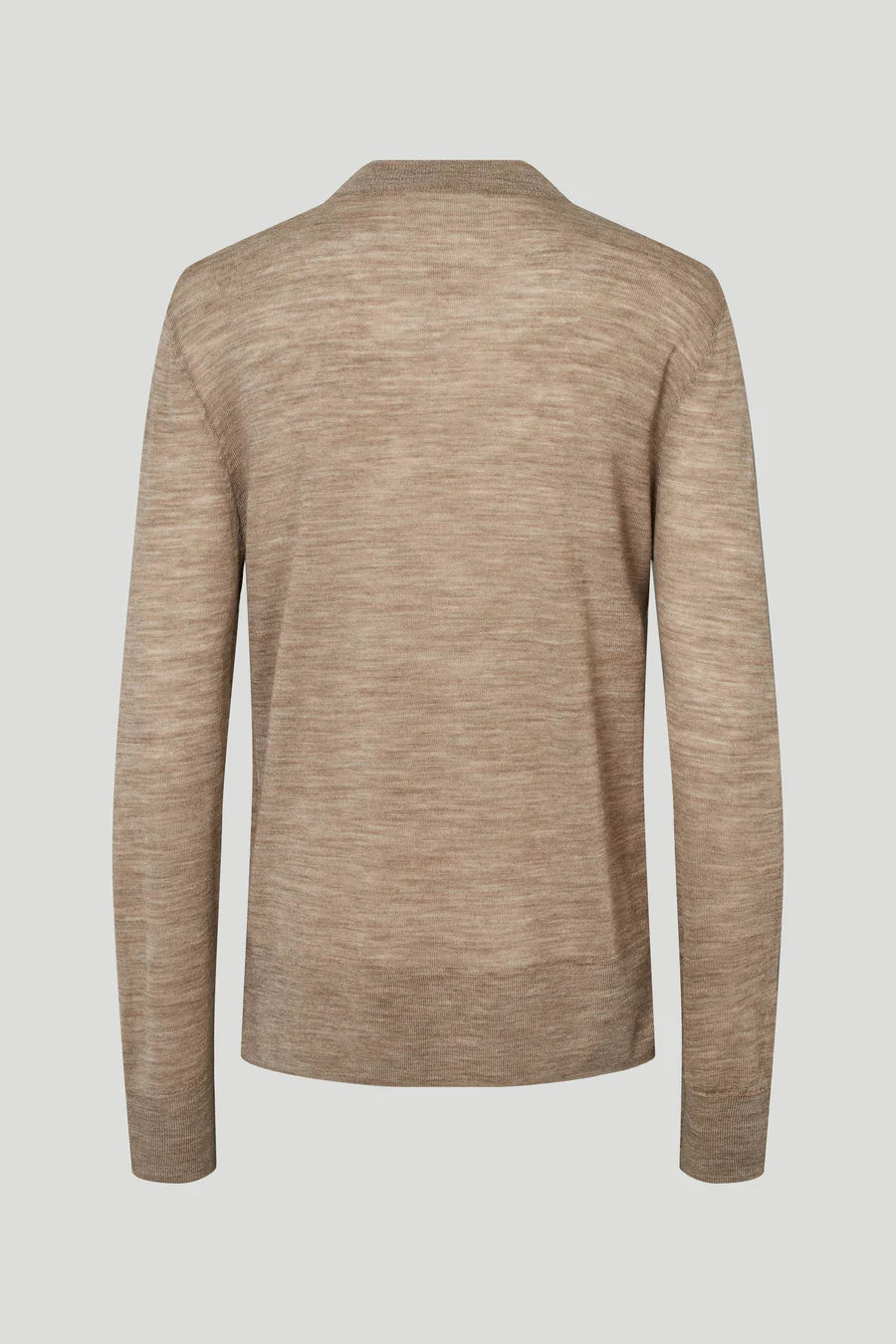 PBO Fine Knit Wool Oatmeal Coloured Jumper
