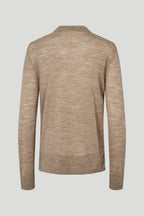 PBO Fine Knit Wool Oatmeal Coloured Jumper