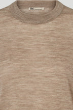 PBO Fine Knit Wool Oatmeal Coloured Jumper