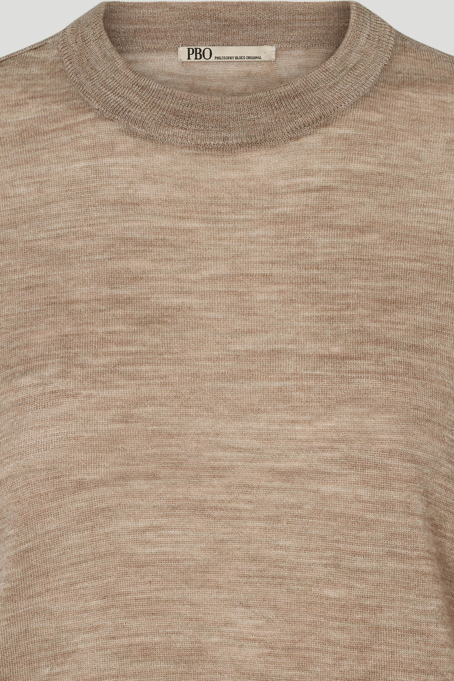 PBO Fine Knit Wool Oatmeal Coloured Jumper