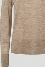PBO Fine Knit Wool Oatmeal Coloured Jumper