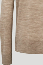 PBO Fine Knit Wool Oatmeal Coloured Jumper