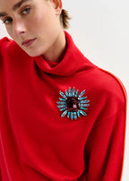 Essentiel Antwerp Burgundy & Light Blue Large Brooch