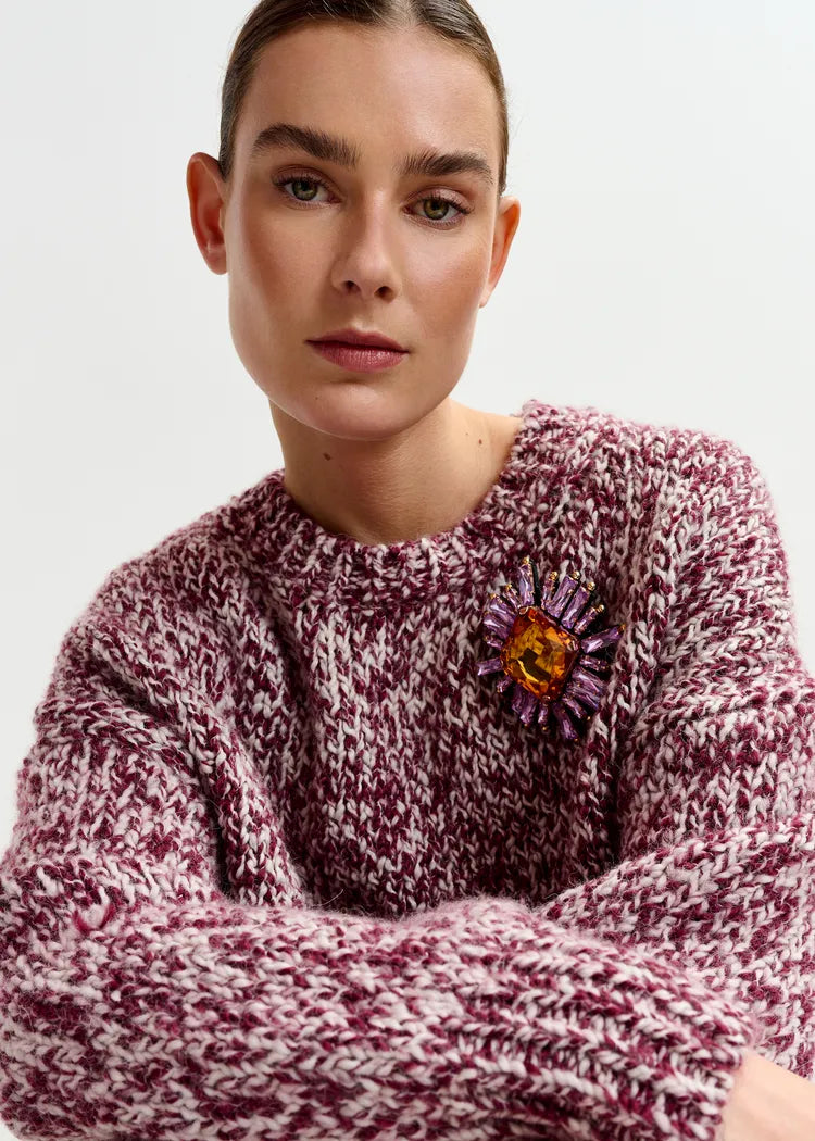 Essentiel Antwerp Lilac & Orange Large Brooch